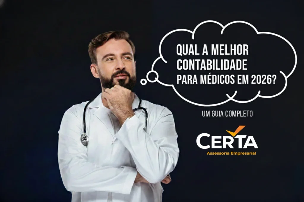 médico pensando que a certa é a melhor contabilidade para médicos em 2026